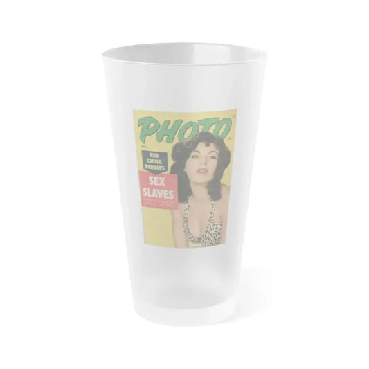 Joanne Arnold #82 - Jo Ann on Fron Cover in Color on PHOTO Digest Mag. Dec. '54 (Vintage Female Icon) Frosted Pint Glass 16oz 16oz Frosted - Go Mug Yourself