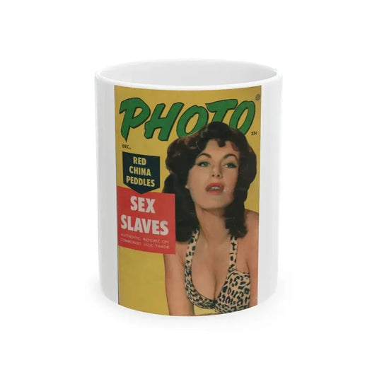 Joanne Arnold #82 - Jo Ann on Fron Cover in Color on PHOTO Digest Mag. Dec. '54 (Vintage Female Icon) White Coffee Mug 11oz - Go Mug Yourself