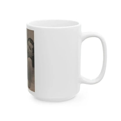 Joanne Arnold #85 - Pages 2 of 2 with, 1 Full Page B&W Photo from Cover Girls Models Mag. Jan. '54 (Vintage Female Icon) White Coffee Mug - Go Mug Yourself