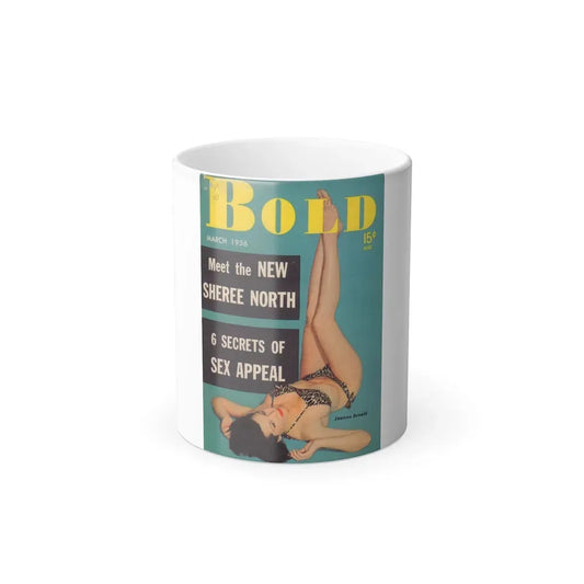 Joanne Arnold #86 - Bold Mag. Cover March '56 (Vintage Female Icon) Color Changing Coffee Mug 11oz - Go Mug Yourself