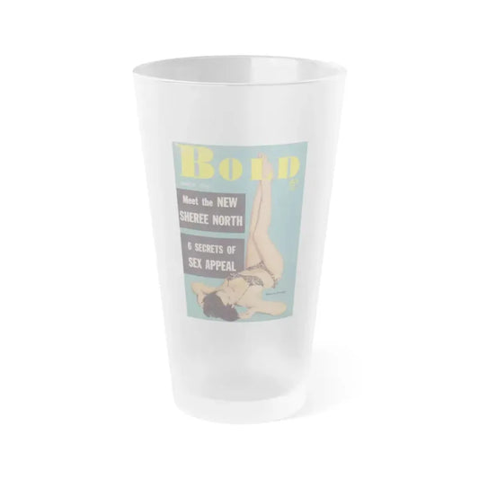 Joanne Arnold #86 - Bold Mag. Cover March '56 (Vintage Female Icon) Frosted Pint Glass 16oz 16oz Frosted - Go Mug Yourself
