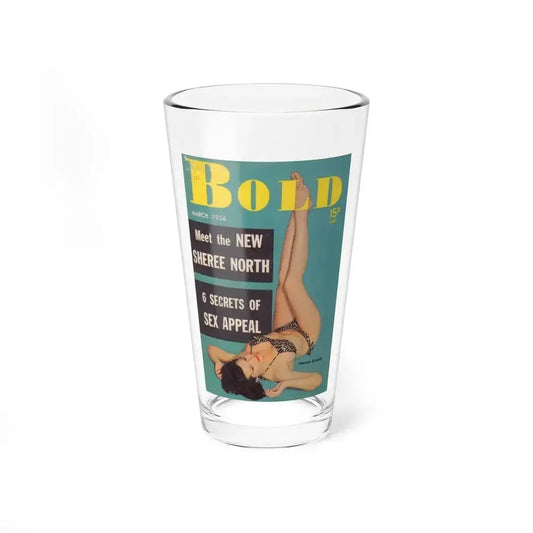 Joanne Arnold #86 - Bold Mag. Cover March '56 (Vintage Female Icon) Pint Glass 16oz 16oz - Go Mug Yourself