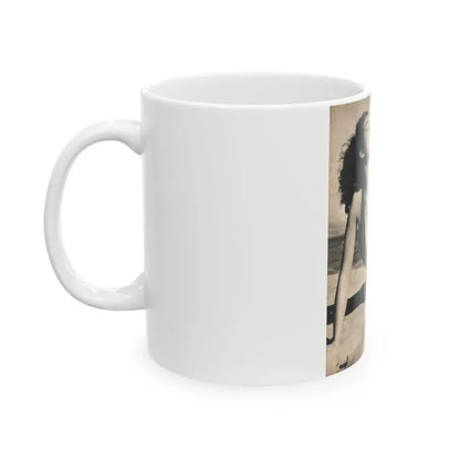 Joanne Arnold #87 - Pages 1 of 3 with, 1 Full Page B&W Photo from Cover Girls Models Mag. '51 (Vintage Female Icon) White Coffee Mug - Go Mug Yourself