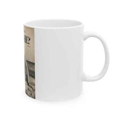 Joanne Arnold #87 - Pages 1 of 3 with, 1 Full Page B&W Photo from Cover Girls Models Mag. '51 (Vintage Female Icon) White Coffee Mug - Go Mug Yourself