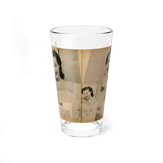 Joanne Arnold #89 - Pages 1 & 2 of 2 with, 3 B&W Photos from Cover Girls Models Mag. '51 (Vintage Female Icon) Pint Glass 16oz 16oz - Go Mug Yourself