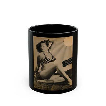 Joanne Arnold #90 - 1 B&W Photo & Caption Circa 50's Magazine Page (Vintage Female Icon) Black Coffee Mug 11oz - Go Mug Yourself