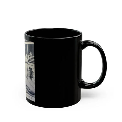 Joanne Arnold #95 - 1 B&W Photo from circa early 50's Pin-Up Magazine Page (Vintage Female Icon) Black Coffee Mug - Go Mug Yourself