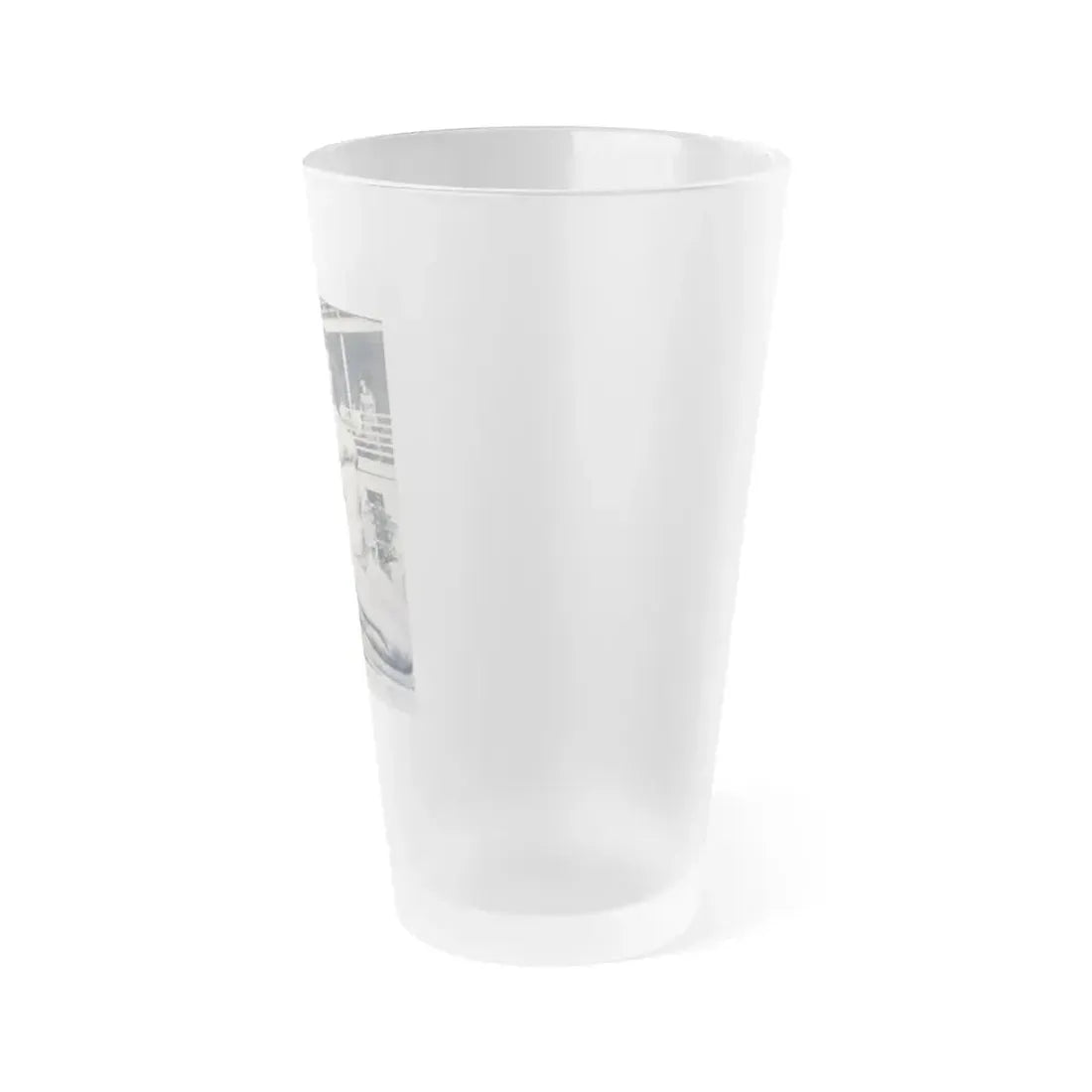 Joanne Arnold #95 - 1 B&W Photo from circa early 50's Pin-Up Magazine Page (Vintage Female Icon) Frosted Pint Glass 16oz - Go Mug Yourself