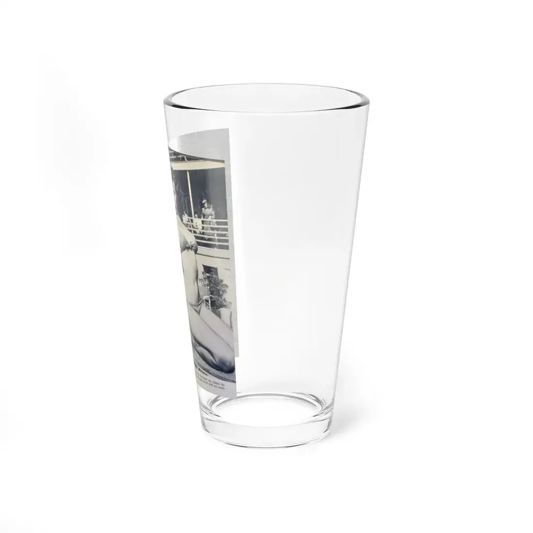 Joanne Arnold #95 - 1 B&W Photo from circa early 50's Pin-Up Magazine Page (Vintage Female Icon) Pint Glass 16oz - Go Mug Yourself