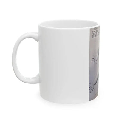 Joanne Arnold #97 - 1 B&W Photo from circa early 50's Pin-Up Magazine Page (Vintage Female Icon) White Coffee Mug - Go Mug Yourself