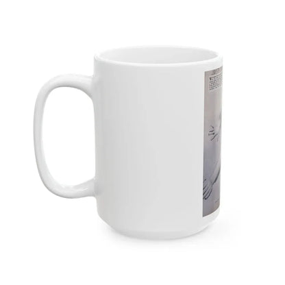 Joanne Arnold #97 - 1 B&W Photo from circa early 50's Pin-Up Magazine Page (Vintage Female Icon) White Coffee Mug - Go Mug Yourself
