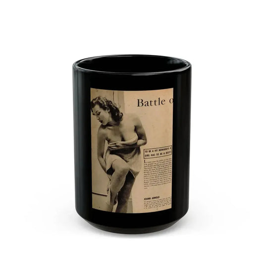 Joanne Arnold #98 - (Vintage Female Icon) Black Coffee Mug 15oz - Go Mug Yourself