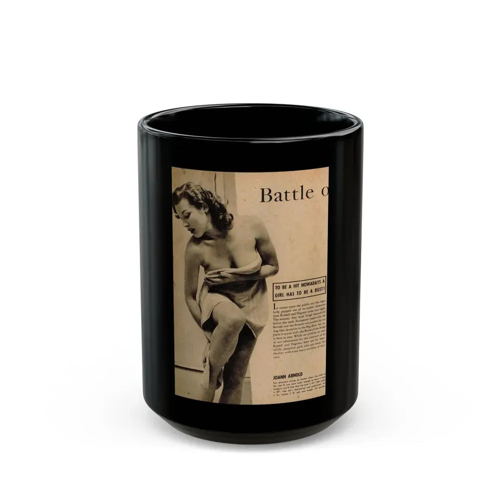 Joanne Arnold #98 - (Vintage Female Icon) Black Coffee Mug 15oz - Go Mug Yourself