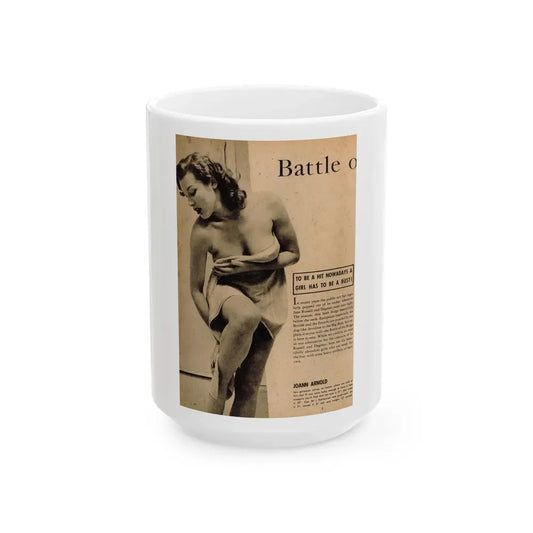 Joanne Arnold #98 - (Vintage Female Icon) White Coffee Mug 15oz - Go Mug Yourself