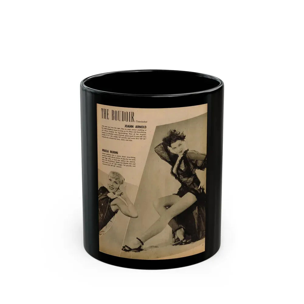 Joanne Arnold #99 - (Vintage Female Icon) Black Coffee Mug 11oz - Go Mug Yourself