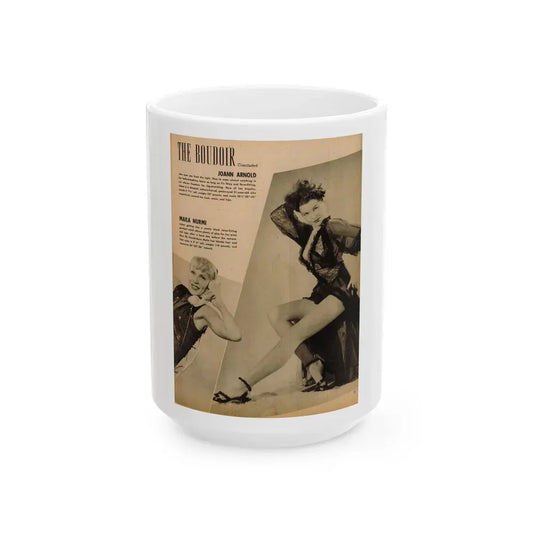 Joanne Arnold #99 - (Vintage Female Icon) White Coffee Mug 15oz - Go Mug Yourself