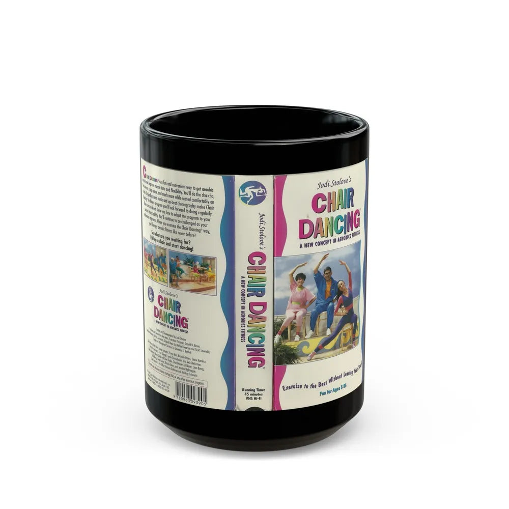 JODI STOLOVES CHAIR DANCING (VHS COVER) - Black Coffee Mug-15oz-Go Mug Yourself