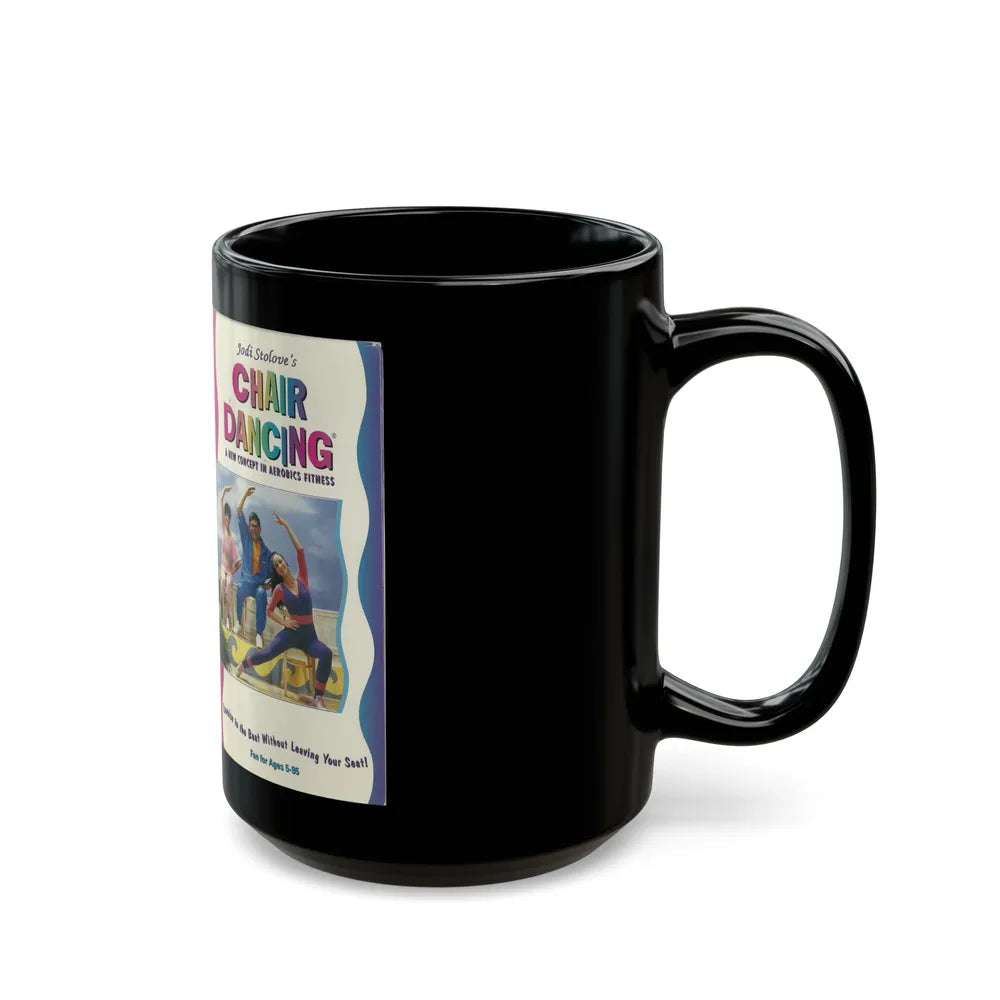 JODI STOLOVES CHAIR DANCING (VHS COVER) - Black Coffee Mug-Go Mug Yourself