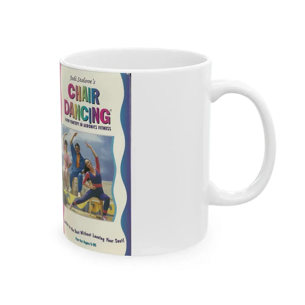 JODI STOLOVES CHAIR DANCING (VHS COVER) - White Coffee Mug - Go Mug Yourself