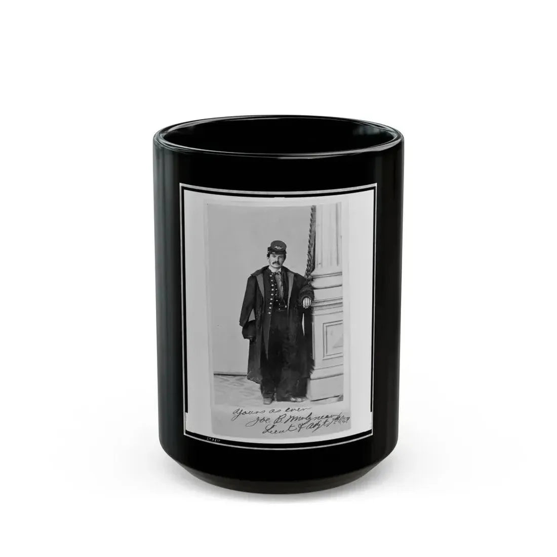 Joe B. Molyneaux, Union Officer, Full-Length Portrait, Standing, Facing Front (U.S. Civil War) Black Coffee Mug 15oz - Go Mug Yourself