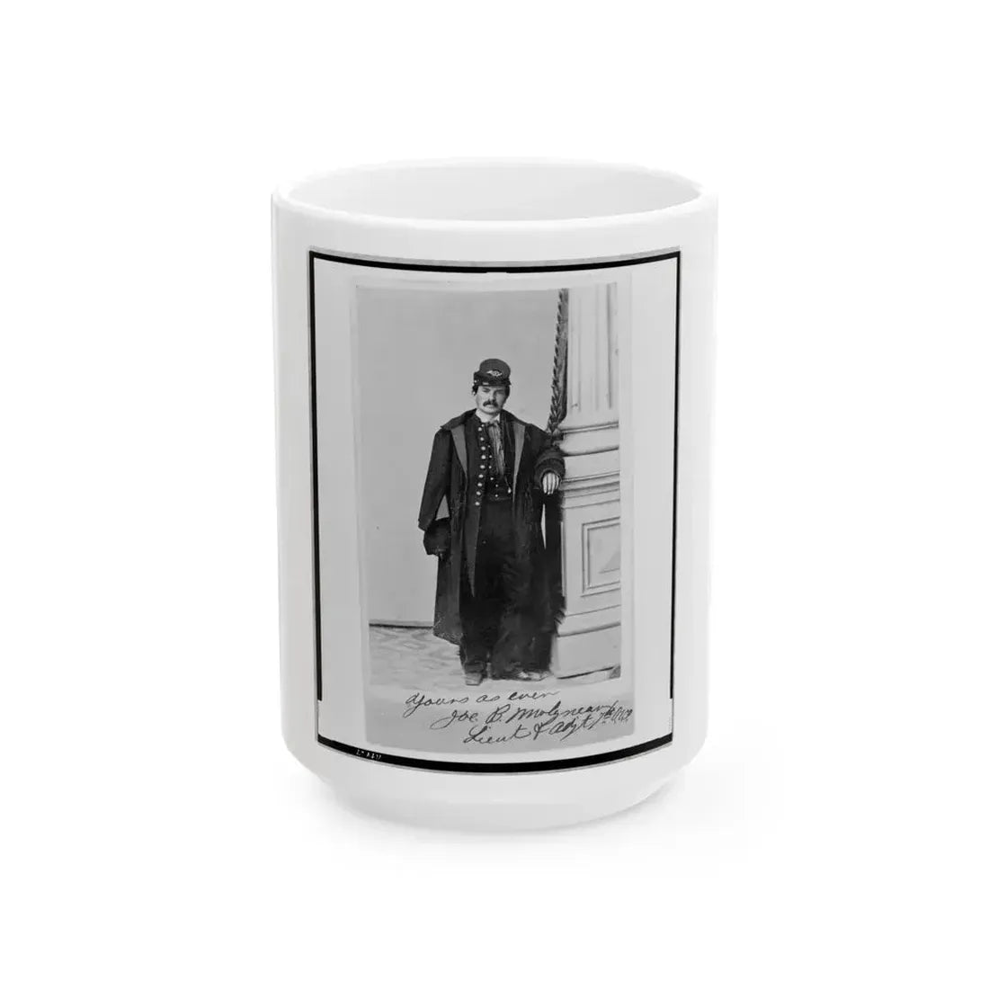 Joe B. Molyneaux, Union Officer, Full-Length Portrait, Standing, Facing Front (U.S. Civil War) White Coffee Mug 15oz - Go Mug Yourself