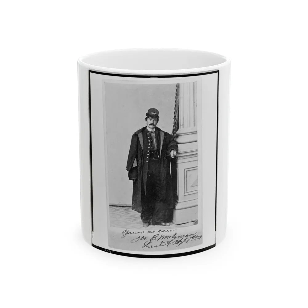 Joe B. Molyneaux, Union Officer, Full-Length Portrait, Standing, Facing Front (U.S. Civil War) White Coffee Mug-11oz-Go Mug Yourself