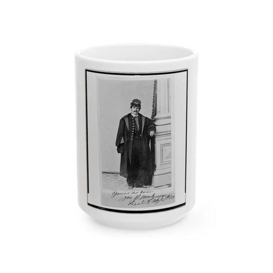 Joe B. Molyneaux, Union Officer, Full-Length Portrait, Standing, Facing Front (U.S. Civil War) White Coffee Mug-15oz-Go Mug Yourself