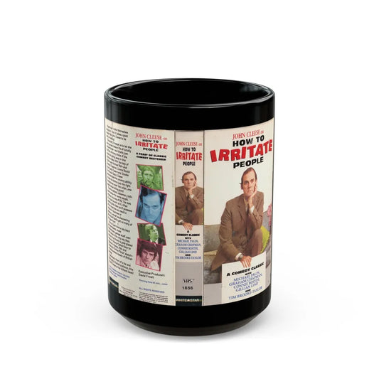 JOHN CLEESE ON HOW TO IRRITATE PEOPLE (VHS COVER) - Black Coffee Mug-15oz-Go Mug Yourself