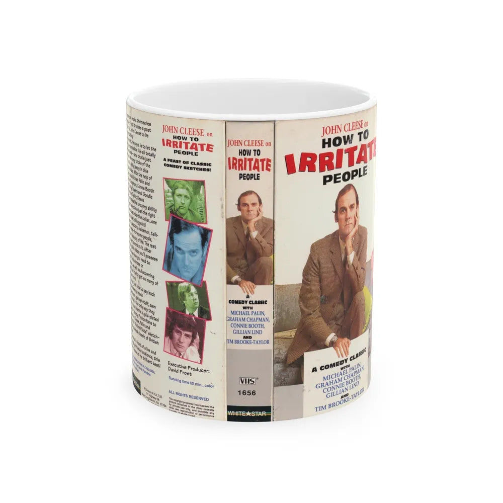 JOHN CLEESE ON HOW TO IRRITATE PEOPLE (VHS COVER) - White Coffee Mug-11oz-Go Mug Yourself