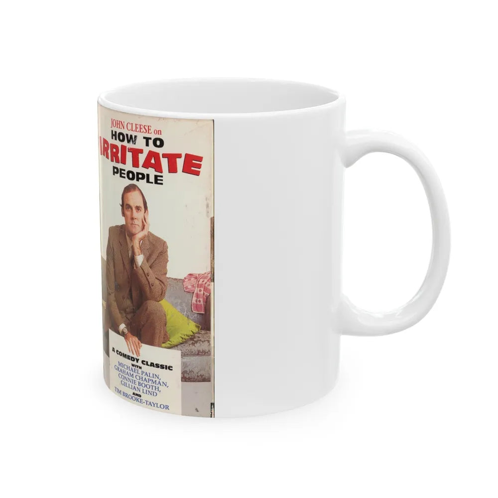 JOHN CLEESE ON HOW TO IRRITATE PEOPLE (VHS COVER) - White Coffee Mug-Go Mug Yourself