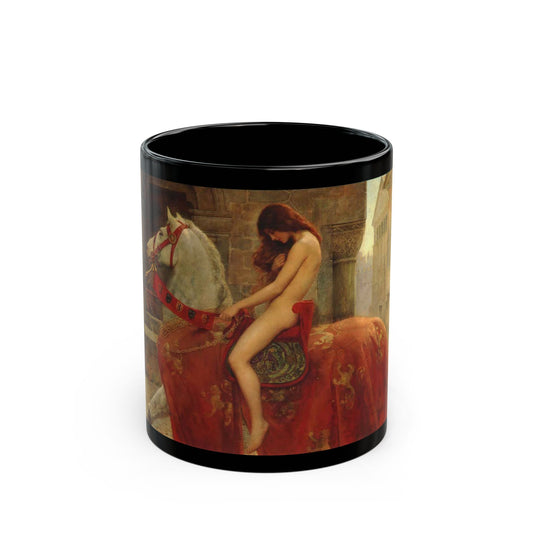 John Collier (1850-1934) Lady Godiva - 1897 - Black Coffee Mug-11oz-Go Mug Yourself