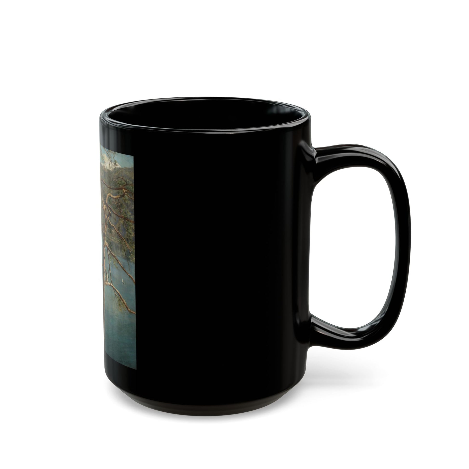 John Collier (1850-1934) Spring at Cadenabbia - Black Coffee Mug-Go Mug Yourself