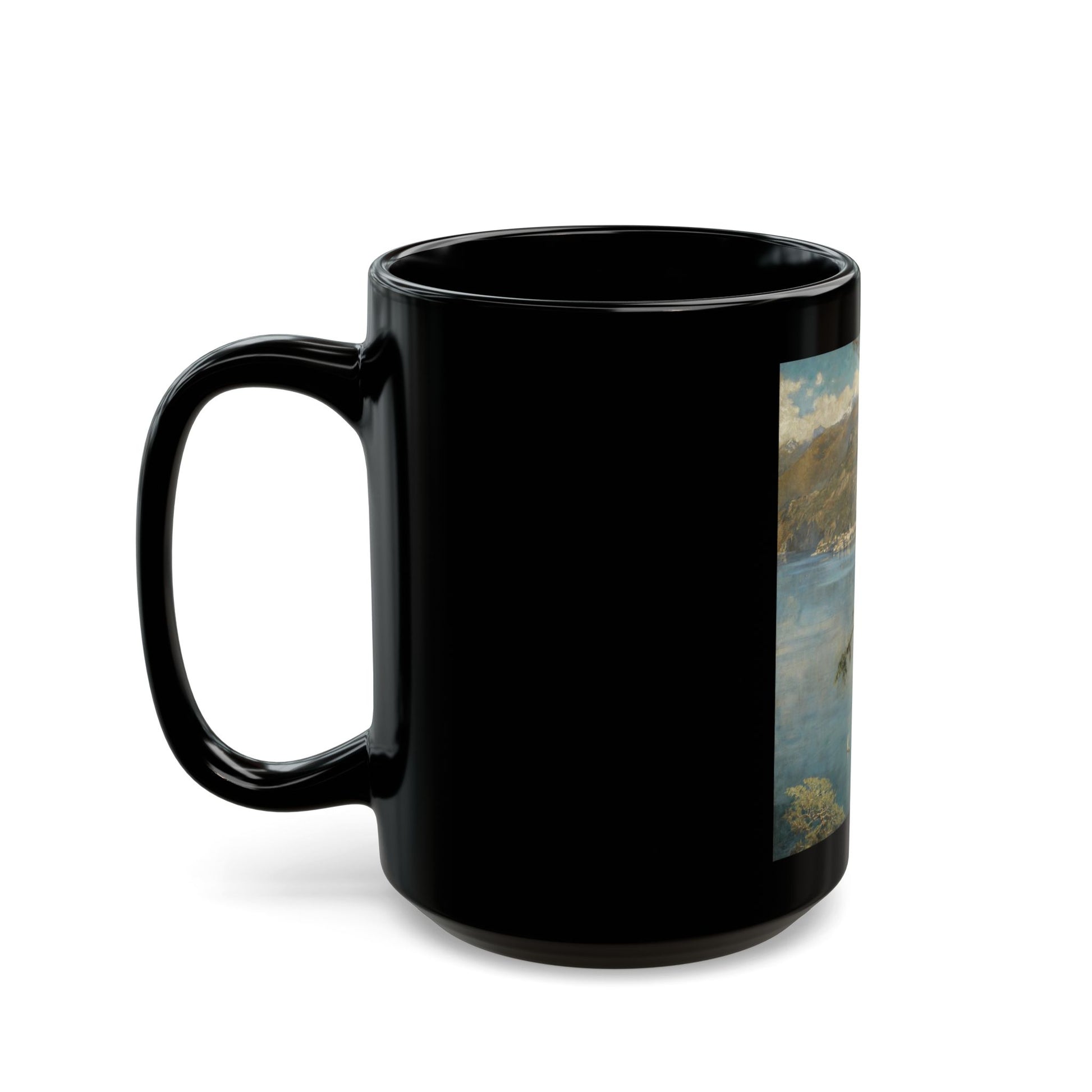 John Collier (1850-1934) Spring at Cadenabbia - Black Coffee Mug-Go Mug Yourself