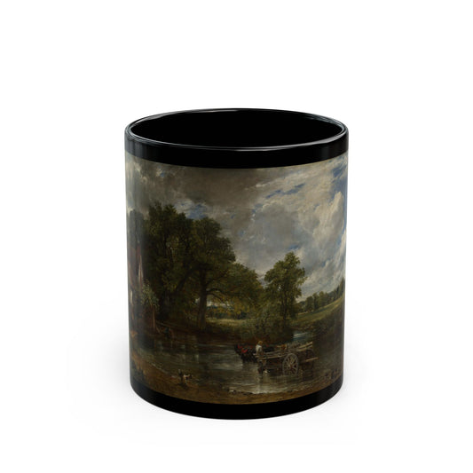 John Constable (1776-1837) The Hay Wain - Black Coffee Mug-11oz-Go Mug Yourself