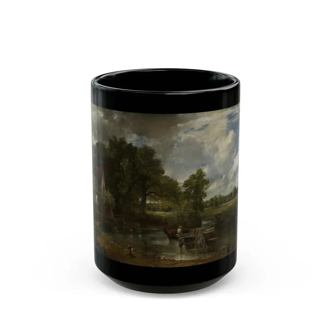 John Constable (1776-1837) The Hay Wain - Black Coffee Mug 15oz - Go Mug Yourself