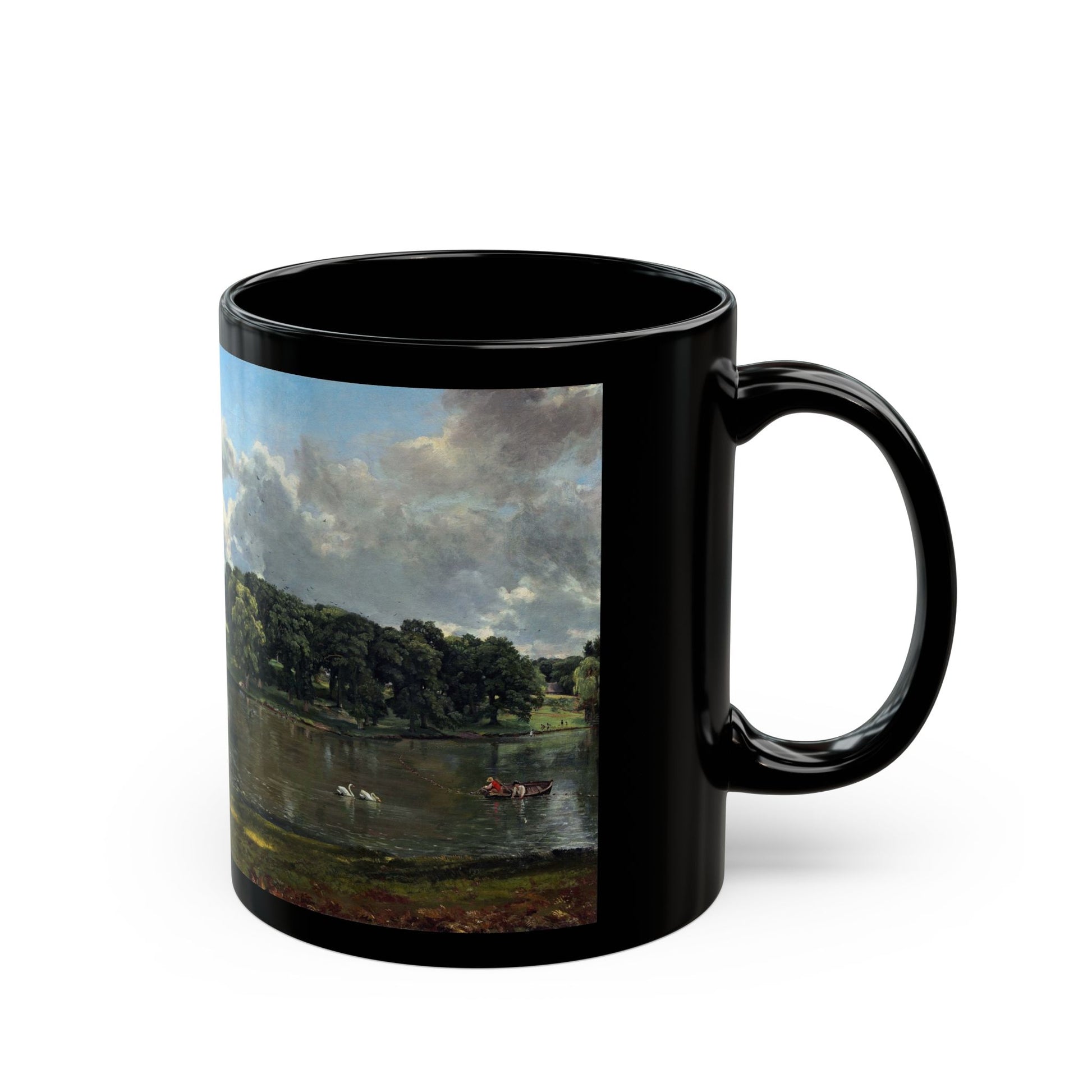 John Constable (1776-1837) Wivenhoe Park, Essex - Black Coffee Mug-Go Mug Yourself