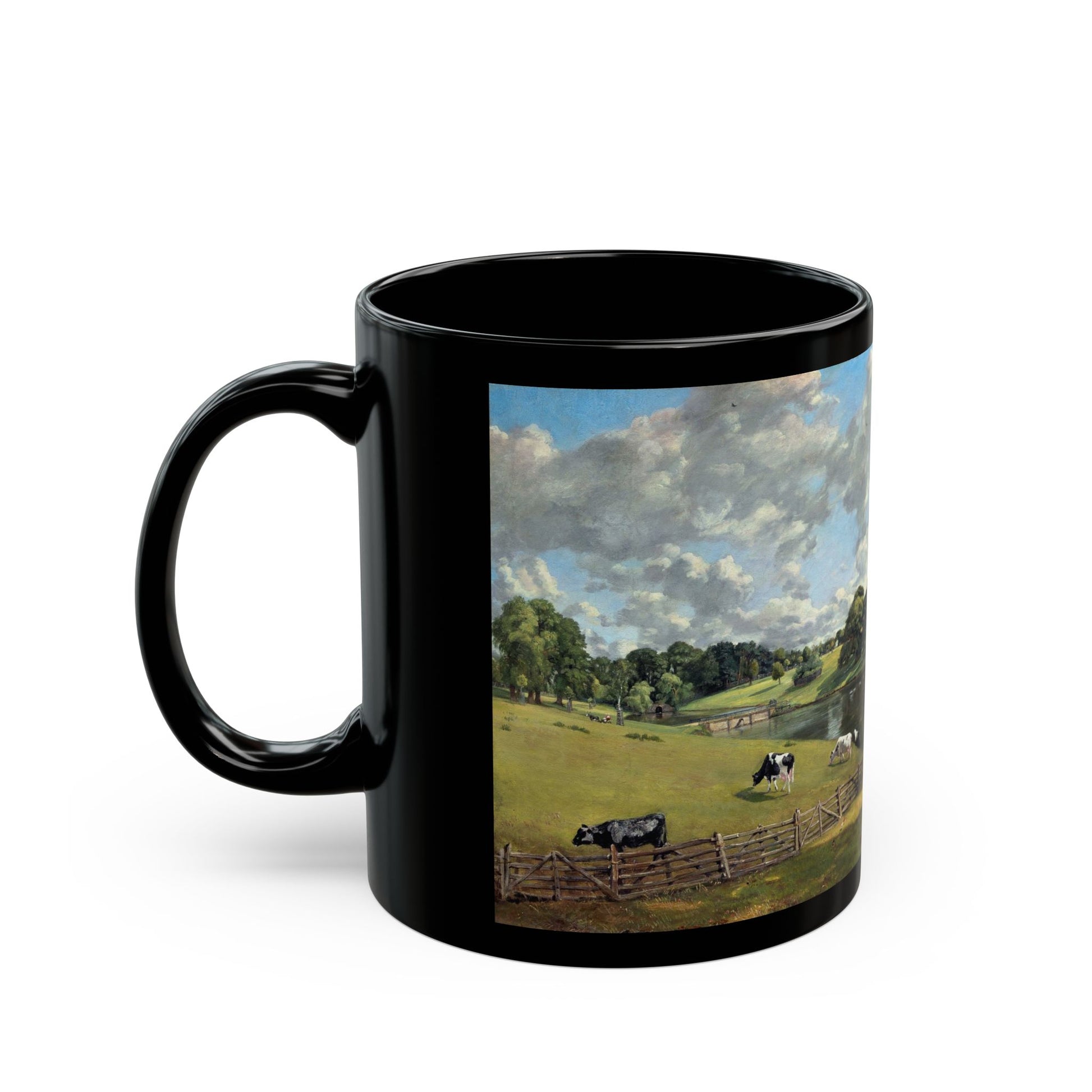 John Constable (1776-1837) Wivenhoe Park, Essex - Black Coffee Mug-Go Mug Yourself