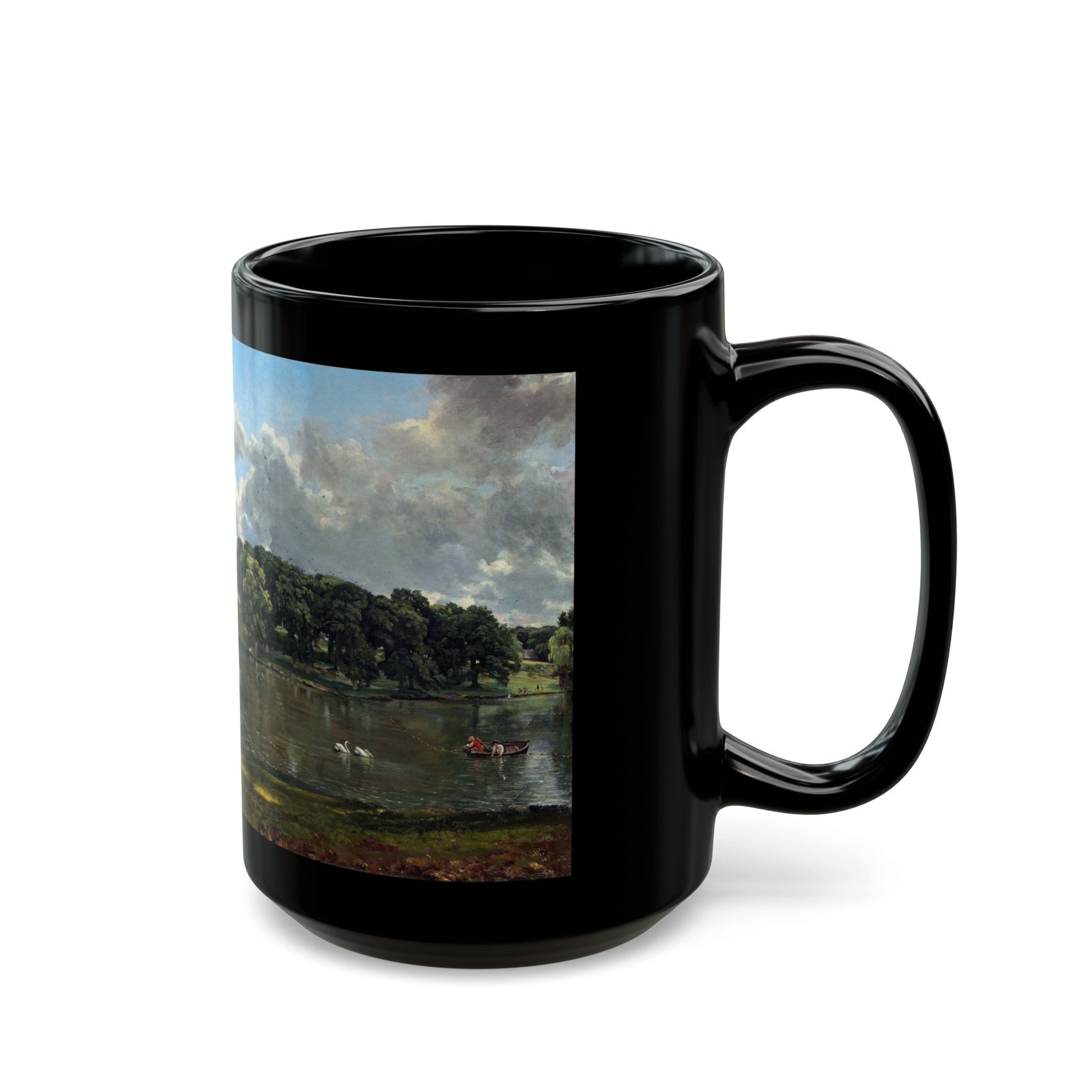 John Constable (1776-1837) Wivenhoe Park, Essex - Black Coffee Mug-Go Mug Yourself