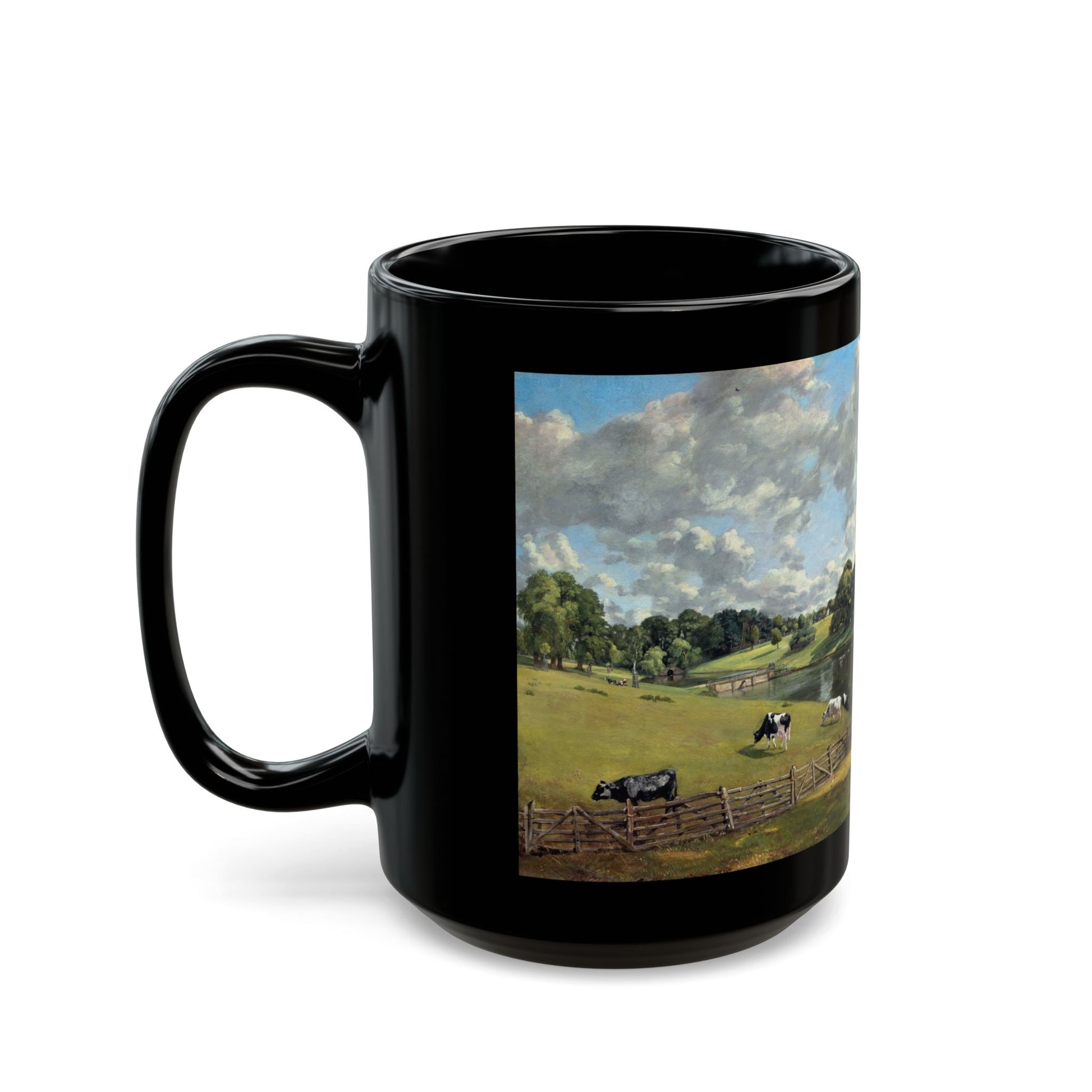 John Constable (1776-1837) Wivenhoe Park, Essex - Black Coffee Mug-Go Mug Yourself