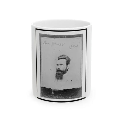 John Gregg, Brigadier General, C.S.A., Head-And-Shoulders Portrait, Facing Left (U.S. Civil War) White Coffee Mug-11oz-Go Mug Yourself