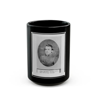 John Lawrence Rapier, Pvt., 1st Battalion Zouaves, Head-And-Shoulders Portrait, Facing Front (U.S. Civil War) Black Coffee Mug 15oz - Go Mug Yourself