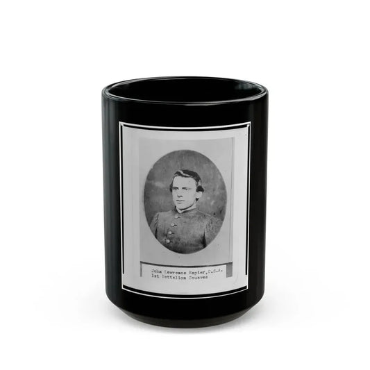 John Lawrence Rapier, Pvt., 1st Battalion Zouaves, Head-And-Shoulders Portrait, Facing Front (U.S. Civil War) Black Coffee Mug 15oz - Go Mug Yourself