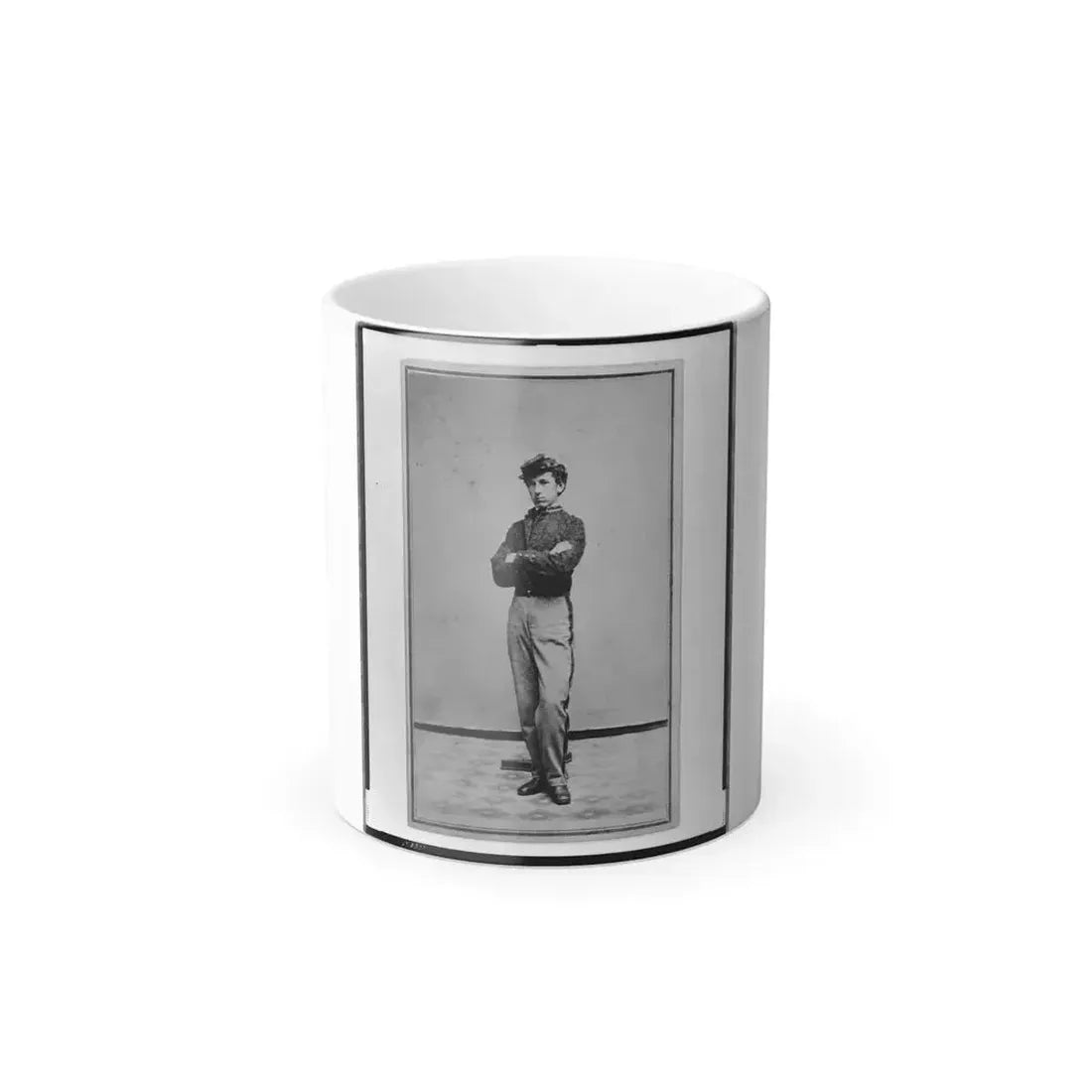 John Longnecker, Full-Length Portrait, Standing, With Arms Folded Across Chest, Facing Left (U.S. Civil War) Color Changing Coffee Mug 11oz Default Title 11oz - Go Mug Yourself