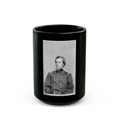John Ramsey, Bv't. Maj. General, Half-Length Portrait, Seated, Facing Left, In Uniform (U.S. Civil War) Black Coffee Mug 15oz - Go Mug Yourself