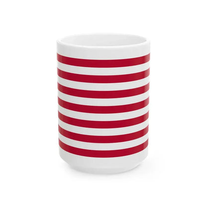 John Shaw Flag Red First (United States) White Coffee Mug 15oz - Go Mug Yourself