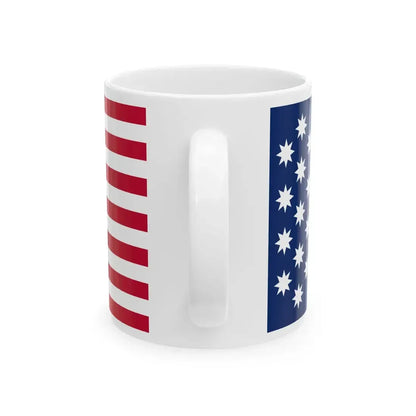 John Shaw Flag Red First (United States) White Coffee Mug - Go Mug Yourself