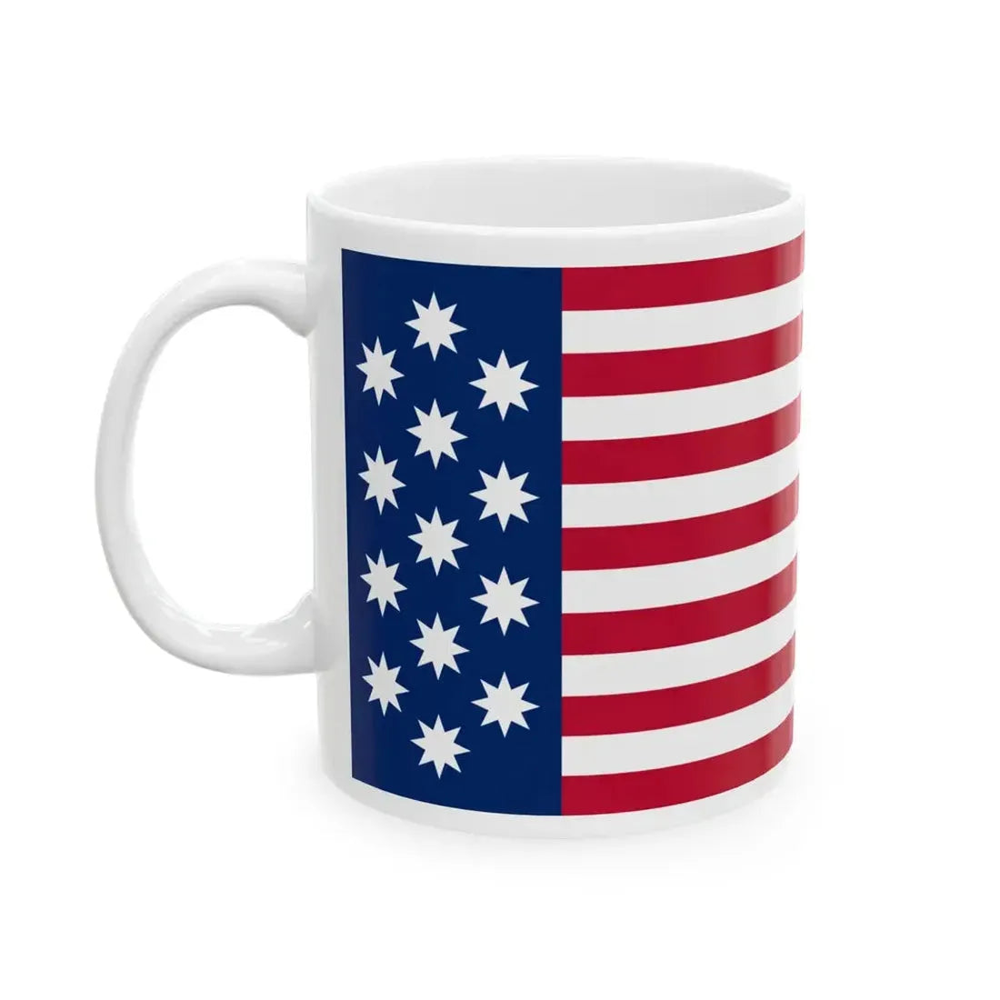 John Shaw Flag Red First (United States) White Coffee Mug - Go Mug Yourself