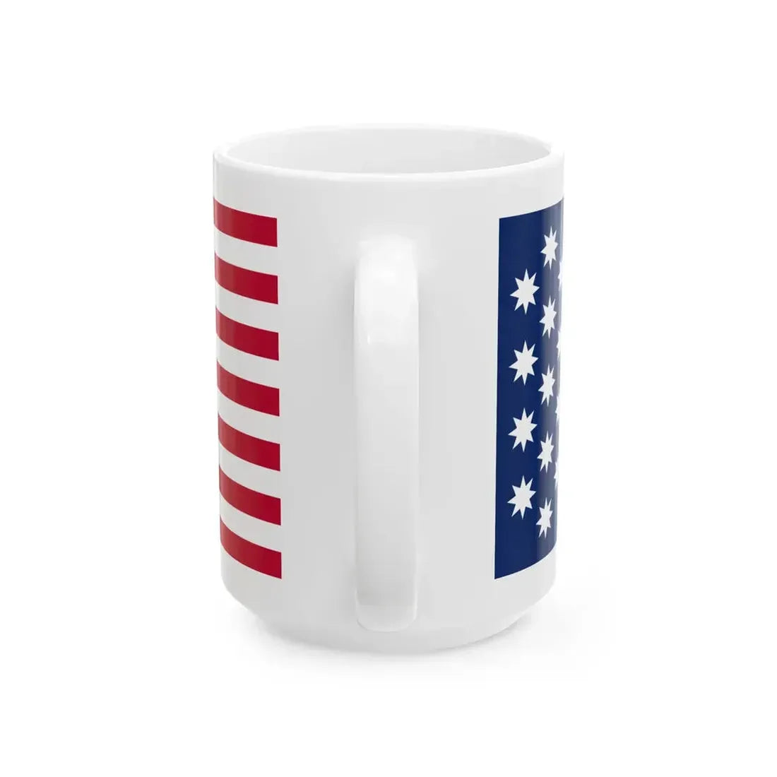 John Shaw Flag Red First (United States) White Coffee Mug - Go Mug Yourself