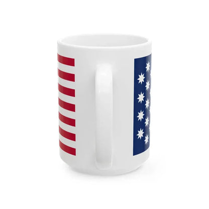 John Shaw Flag Red First (United States) White Coffee Mug - Go Mug Yourself