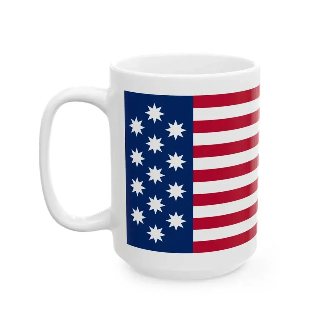John Shaw Flag Red First (United States) White Coffee Mug - Go Mug Yourself